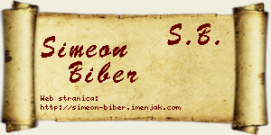 Simeon Biber vizit kartica